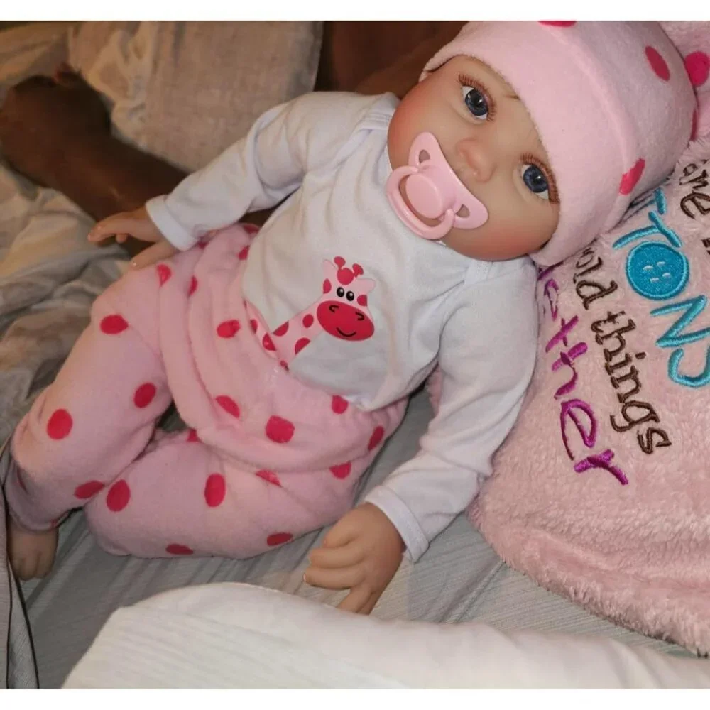 🆕20inch Soft Cloth Body Newborn Baby Dolls Poseable Limbs Sweet Smile Lucy Girl